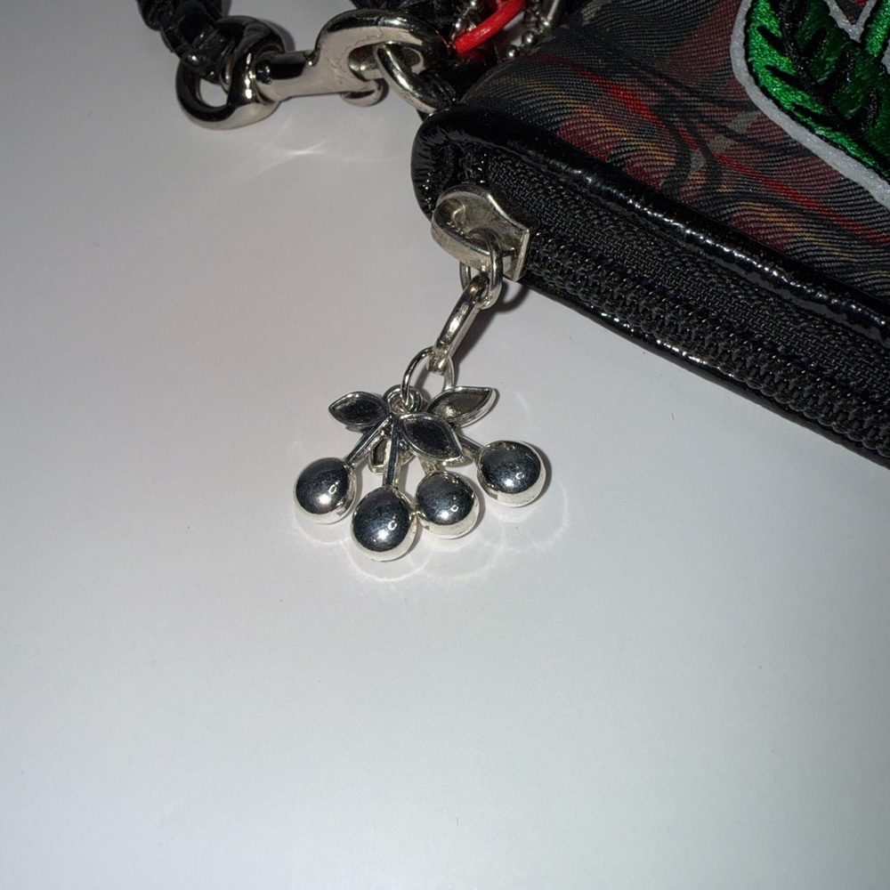 Coach Poppy Tartan Graffiti Wristlet – Rare / Customized 🍒 - Picture 4 of 5